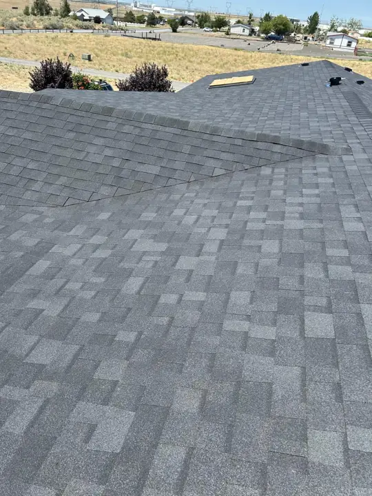 Architectural shingles close-up